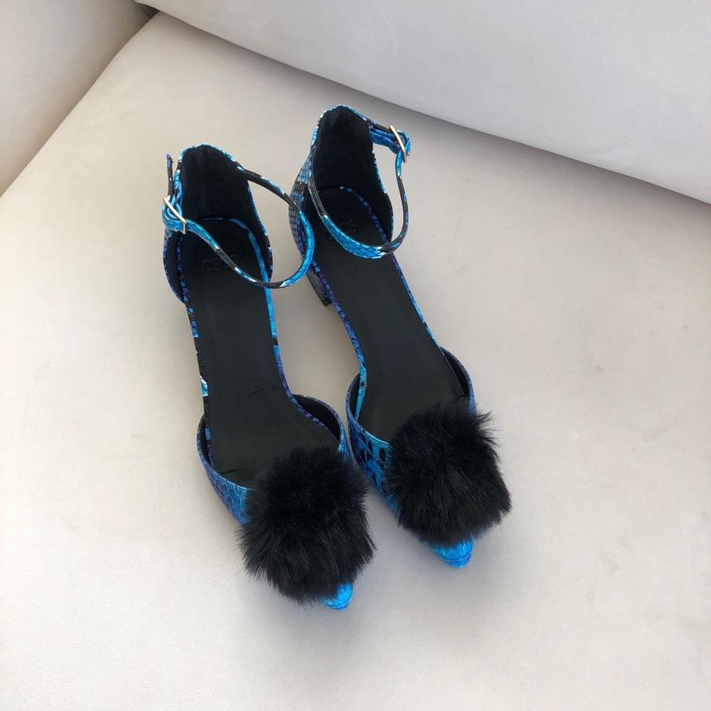 ASOS blue pointed heels